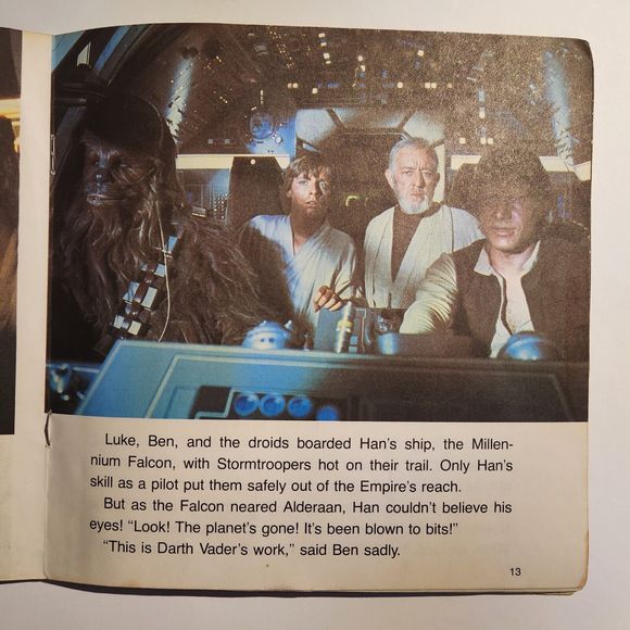 Star Wars 24 Page Read Along Book w/ Vinyl Record 33 1/3 RPM #450 1979 Episode 4 - Picture 5 of 7